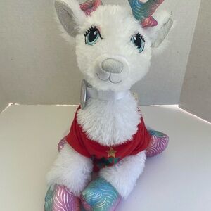 Build-A-Bear snow magic Glisten white glitter snowflake reindeer Stuffed Animal
